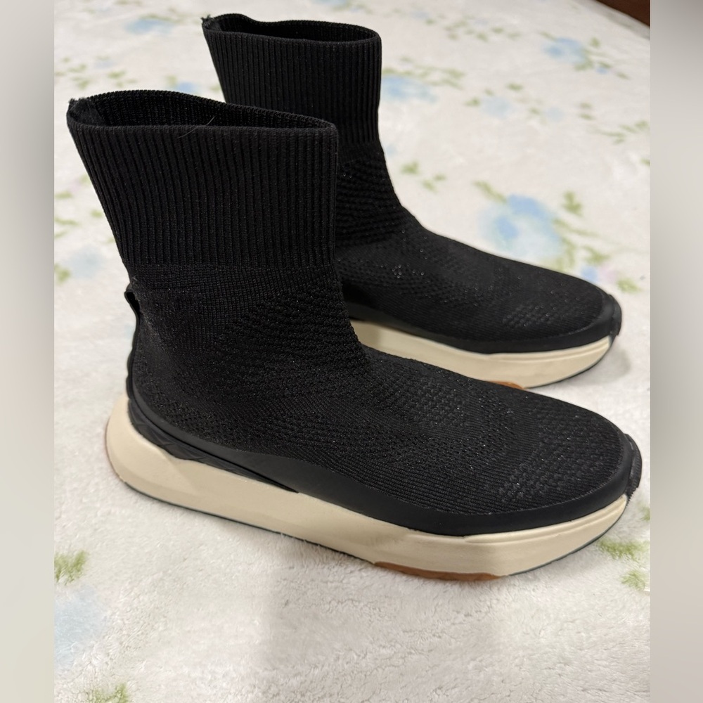 ZARA Black Shimmering  Sock Sneakers